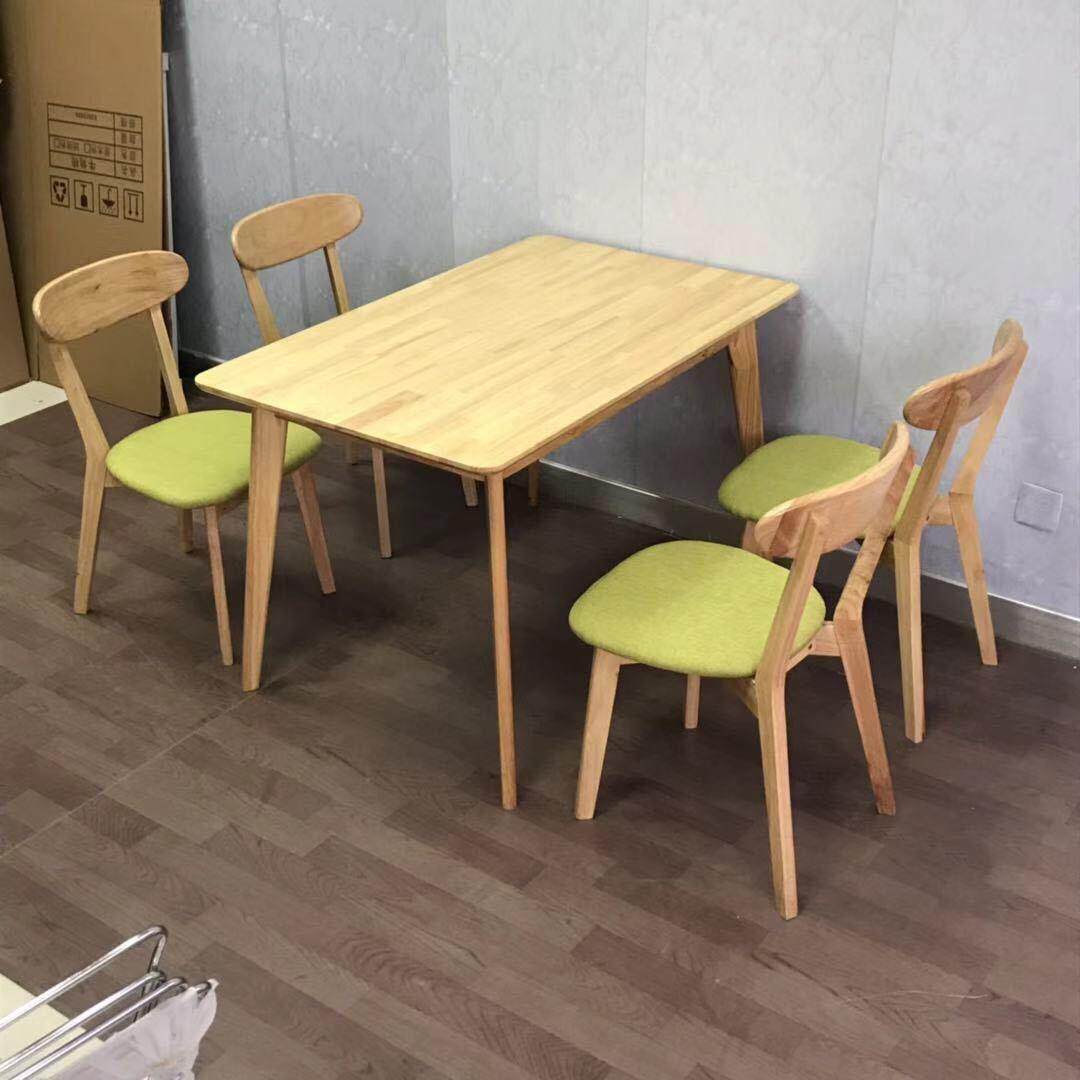 清新简约橡木小户型实木饭桌现代简约客厅家具餐厅桌椅组合