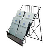 铁制四层可折叠书架商超书店图书展示家用摆台画册展架铁艺杂志架