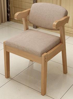 实木椅子靠椅椅家背学用餐餐桌凳子生学习久SXM坐软包扶手书桌椅