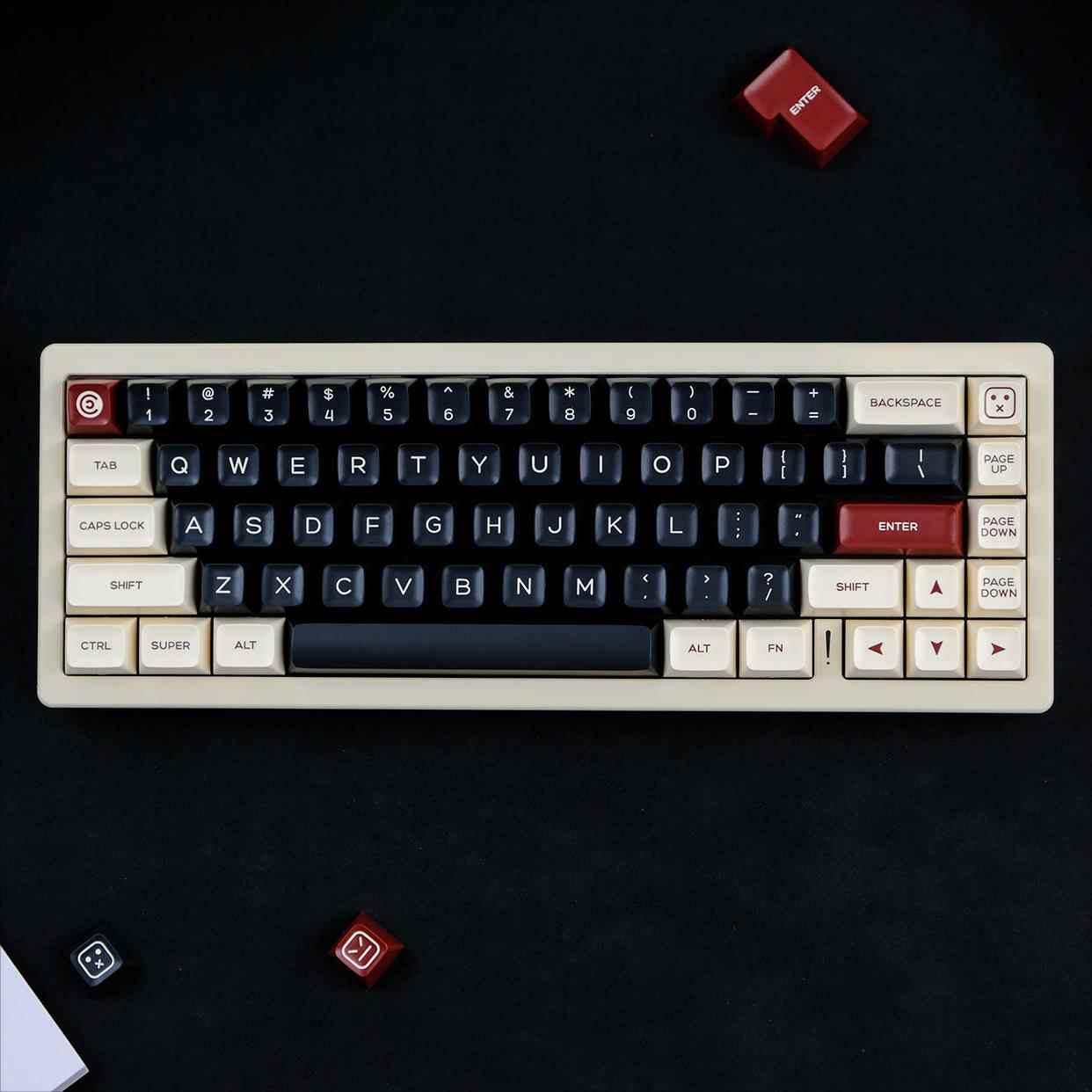 浅笑PBT二色键帽类sa高度罗马大全套双色注塑键帽GMK75/87/98/108