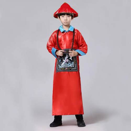 高档童清朝服满族大清儿臣服装成人古装大宫官廷文武百官员衣服演