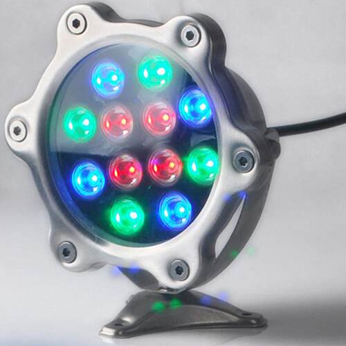LED水底灯景观鱼池射灯低压12V24V七彩RGB泳池灯喷泉涌泉灯