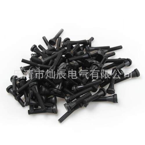 橡胶棒黑色96PCS 长6.5cm凹槽1.2cm 鸡鸭鹅脱毛机脱毛棒 胶棒袋装