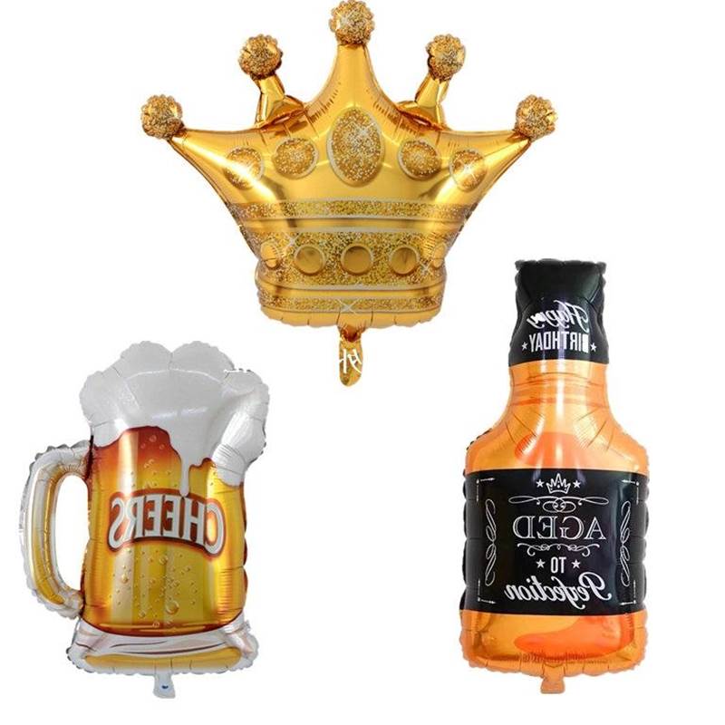 1pc Large Gold Crown Whiskey Bottle Beer Cup Foil Balloon Ba|ruв категории домашний ткань, скатерть, бегун - от Buy2taobao.com для оказания профессиональной услуги покупки агента Taobao