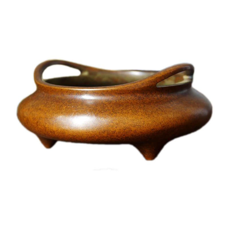 苏工精铜乳足桥耳炉宣德炉香篆炉供奉香炉线香塔香香薰炉香道香炉