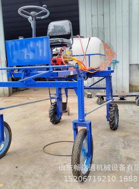 打高架式柴油药机液压升降施肥药轮一体机悬挂式12马56788打力四