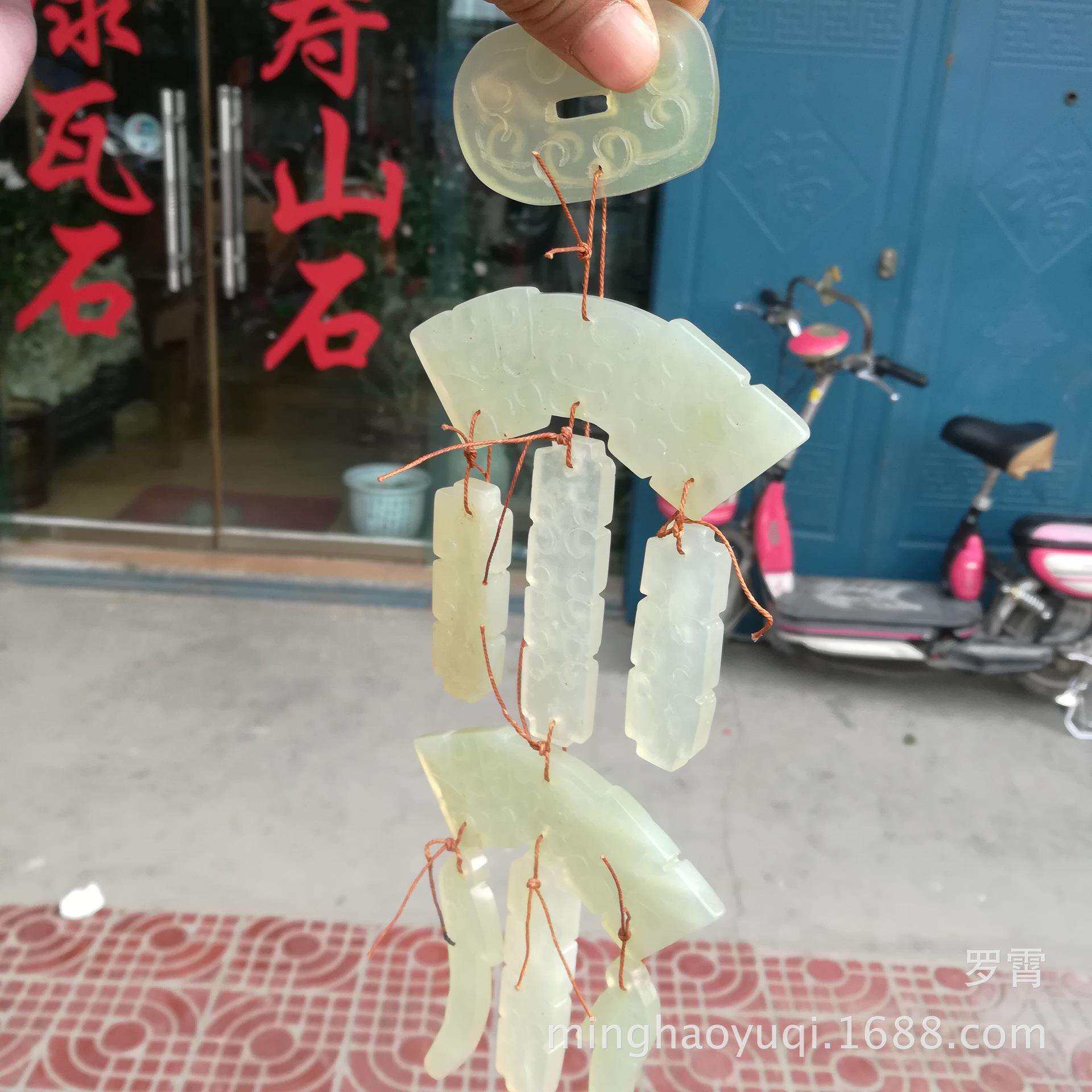 岫玉仿古禁步·组配·汉服配饰 腰佩玉风铃多宝腰佩禁步 老玉E18