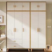 经济型衣柜家用现代简约卧室实木板式小户型储物柜出租房对开门