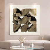 饰画玄关餐厅挂画 现代立体客厅手工装 纯手绘油画 时光旅人