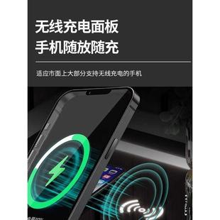 智能床头柜保险柜隐形一体家用小型保险箱无线充电储物柜 轻奢意式