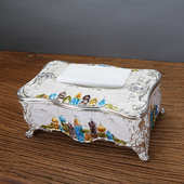 饰摆件 锌合金创意纸巾盒客厅装 欧式 抽纸盒家用餐巾纸盒收纳盒时尚