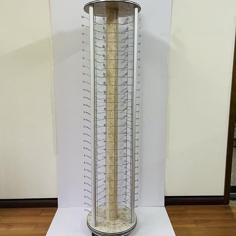 新款高档落地旋转太阳眼镜陈列架 可移动铝合金眼镜摆放货架198付