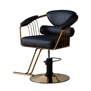 美发椅可调节升降沙龙专用pu皮革理发椅复古可旋转沙龙理发椅子