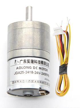 奥隆JGA25-2418/微型直流速电机12v24v电动机可调速低速小电机