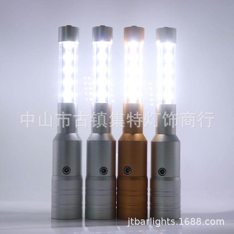 新款香槟棒烟花红酒装饰皇冠帽LED充电爆闪冷烟花洋酒罩酒吧台灯