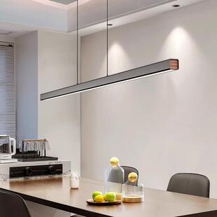 高级感护眼餐厅吊灯一字长条现代极简约极简餐桌吧台智能轻奢灯具