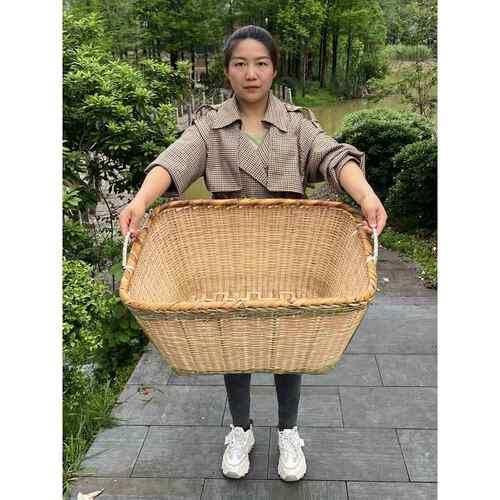 湘西特色手工竹编方篮方筐宠物筐竹筐竹篮超市饭店食品收纳竹篓摆