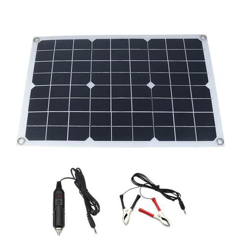 单晶100W太阳能电池板套件 18V 电池充电器 带控制器 船 房车