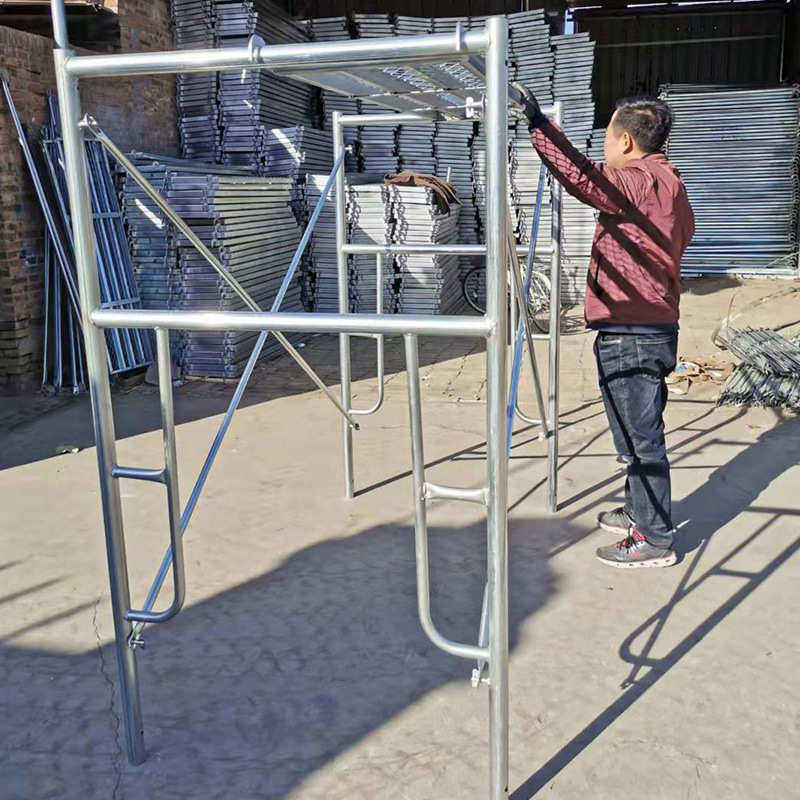 厂家供应热镀锌脚手架活动架梯形架移动建筑脚手架工地龙门脚手架