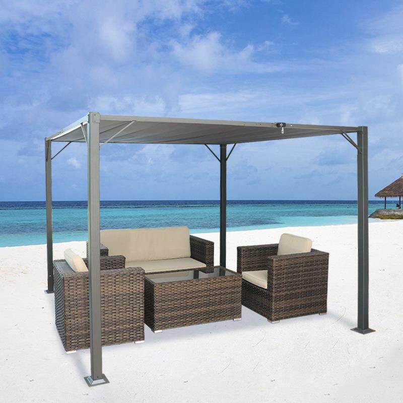 户外凉亭花园铝合金葡萄架简易凉亭庭院亭铁艺遮阳棚停车汽车棚