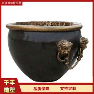 1.1米纯铜大缸故宫铜缸庭院聚财铸铜水缸制作1.2米铸铁大缸铸铝缸