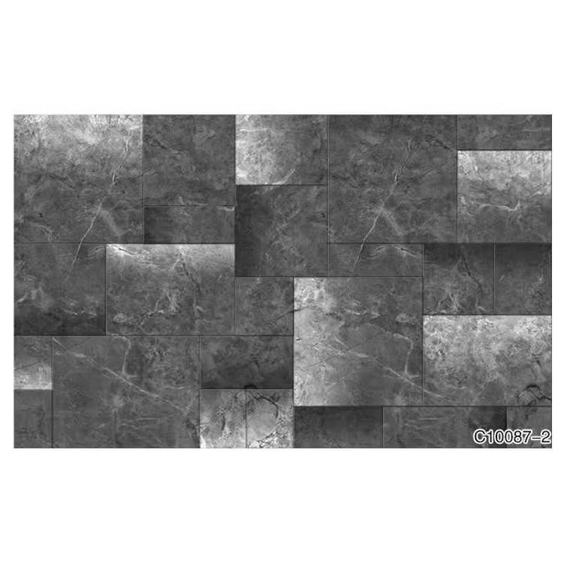 复古工业风3D延伸空间水泥墙纸客厅奶茶店壁布5d立体几何灰色壁纸