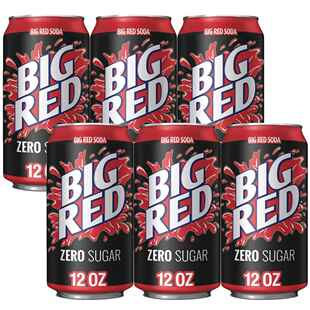 美国进口BIG RED大红柑橘香草味可乐 碳酸饮料汽水355ml 无糖零卡