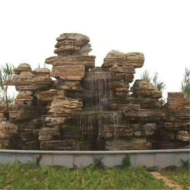 常年供应黄色青色千层岩天然灵壁龟纹石莲花石