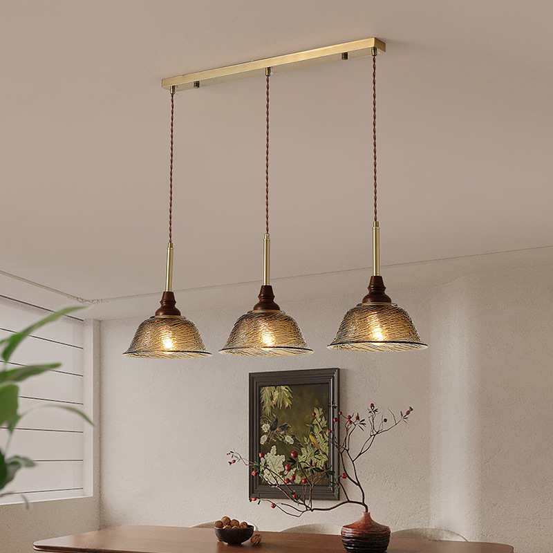 餐厅吊灯现代简约创意个性吧台餐桌灯北欧轻奢高级感玻璃吊灯