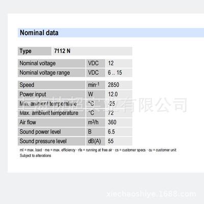 原装EBMPAPST TYP7112N/2 12V 12W 15038金属耐高温12W散热风扇