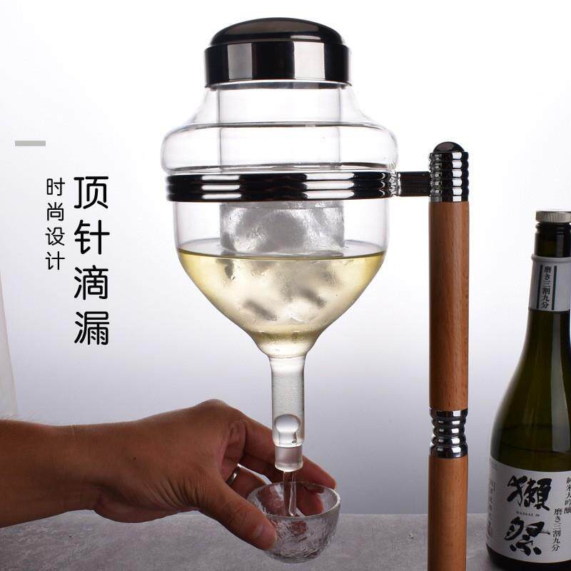 清酒酒具冷酒器顶针式冰酒器滴漏酒樽日式玻璃温酒清酒壶套装