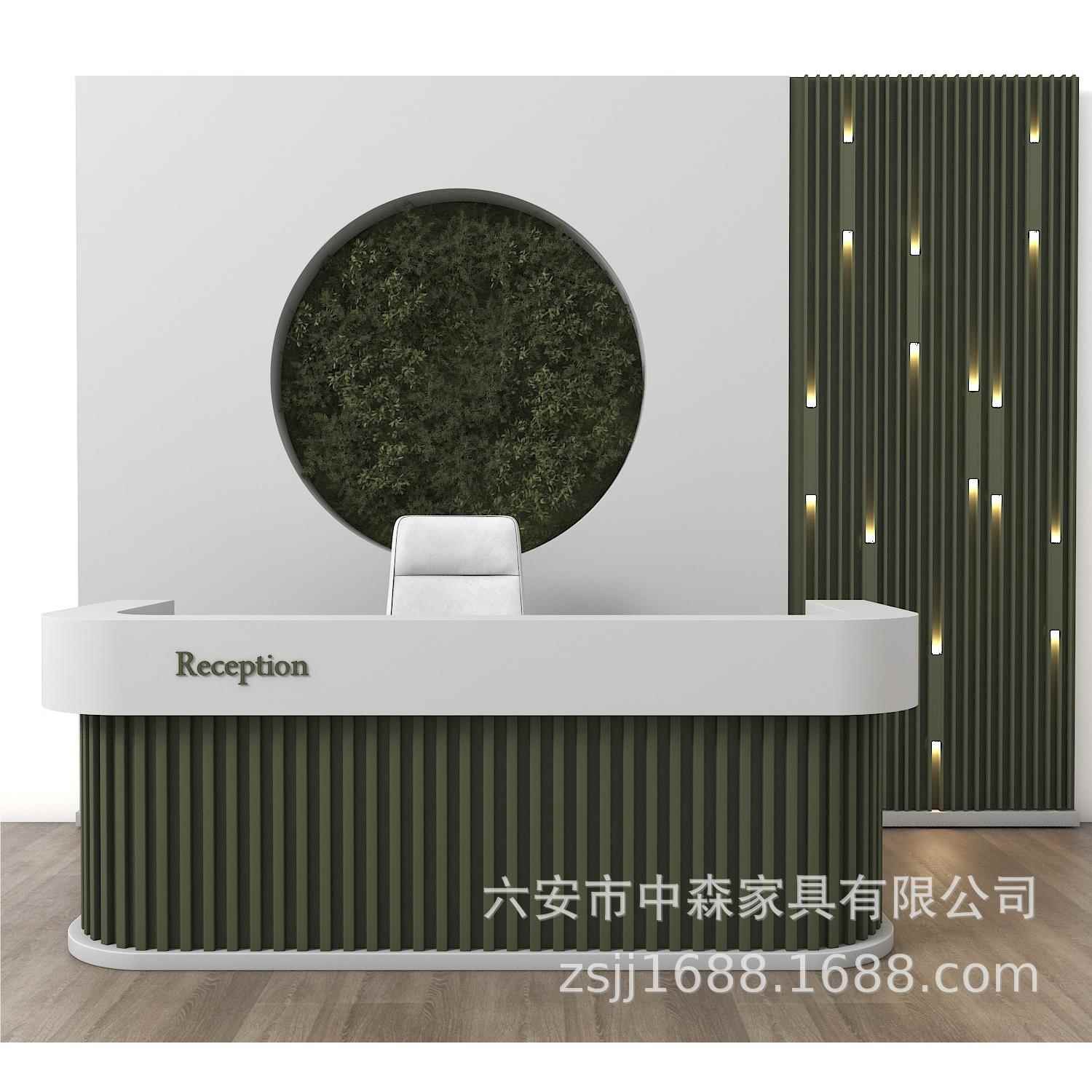 形收弧台前台酒店接待台发吧台服银装店理店养生馆美342容院收银