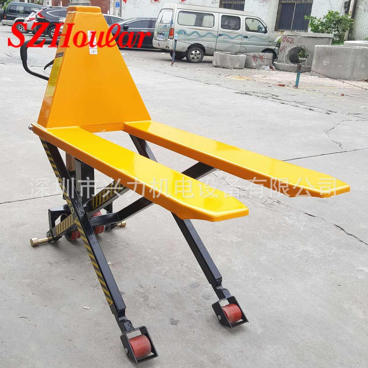 剪叉式手动剪式叉车 0.8米电动剪式升降叉车 自动感应液压搬运车