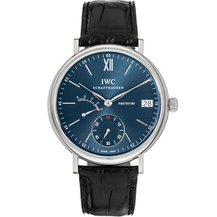 全套98新万国柏涛菲诺手表精钢手动机械男表IW510106蓝面八日链