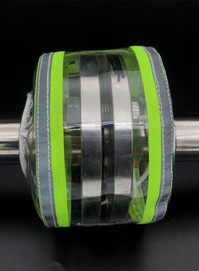 兰防护漏飞溅护套耐酸碱防护罩反光条法绿色透明PDN15V管C法兰道