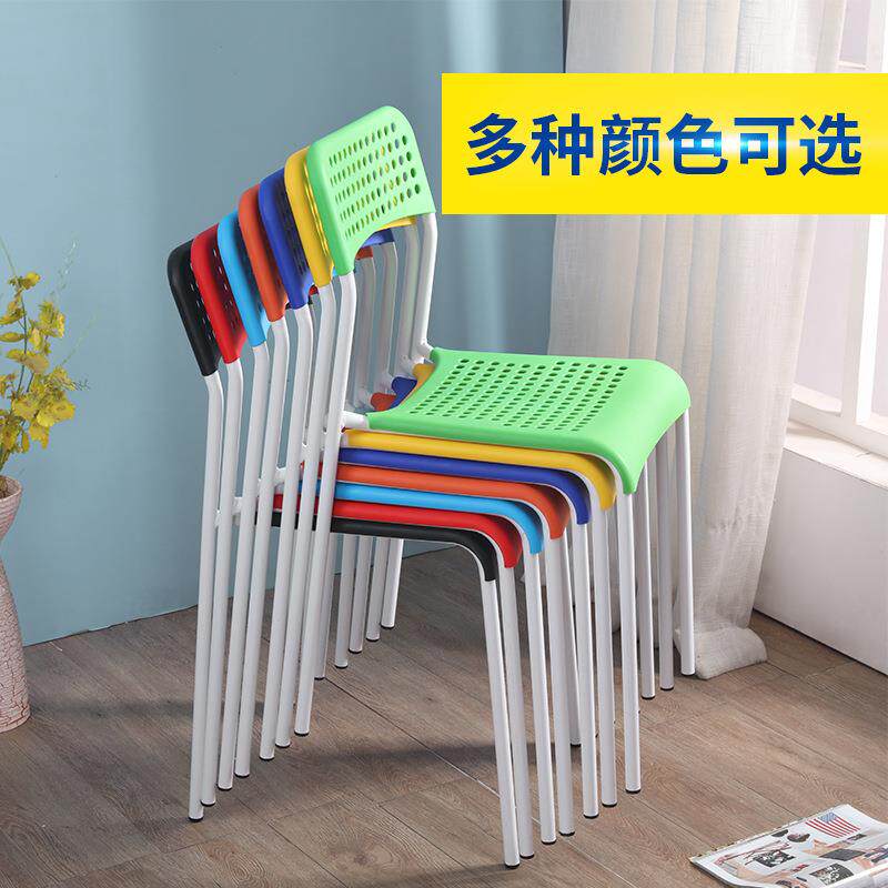 新款直销家用塑料椅子餐椅成人加厚休闲靠背椅办公椅餐桌现代简约