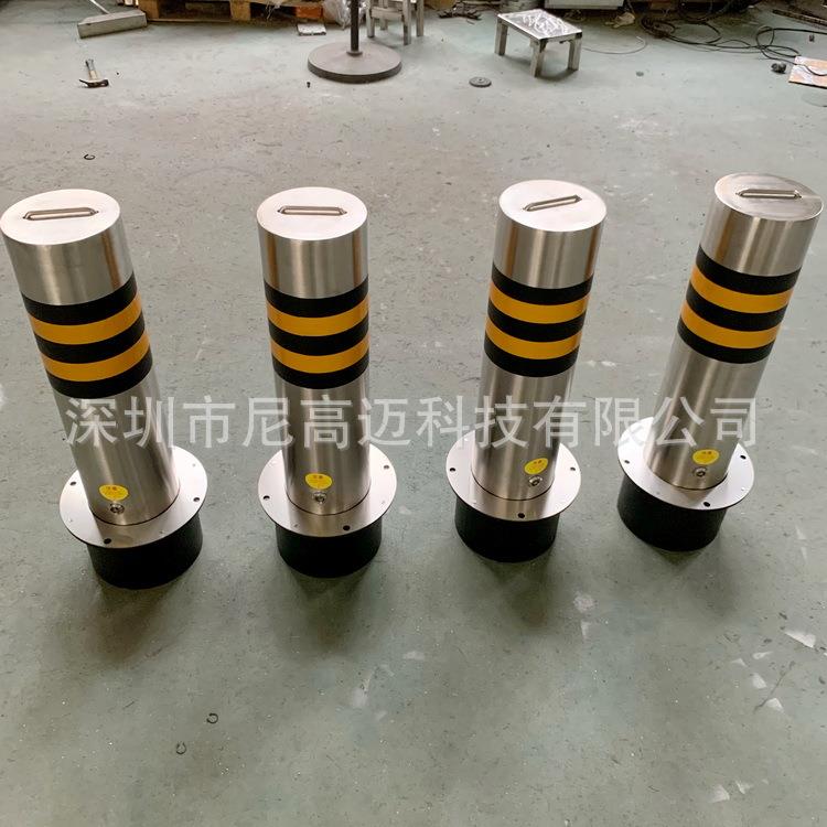 停车位阻隔固定可拆卸升缩护柱加厚304不锈钢移动路桩手动挡车柱