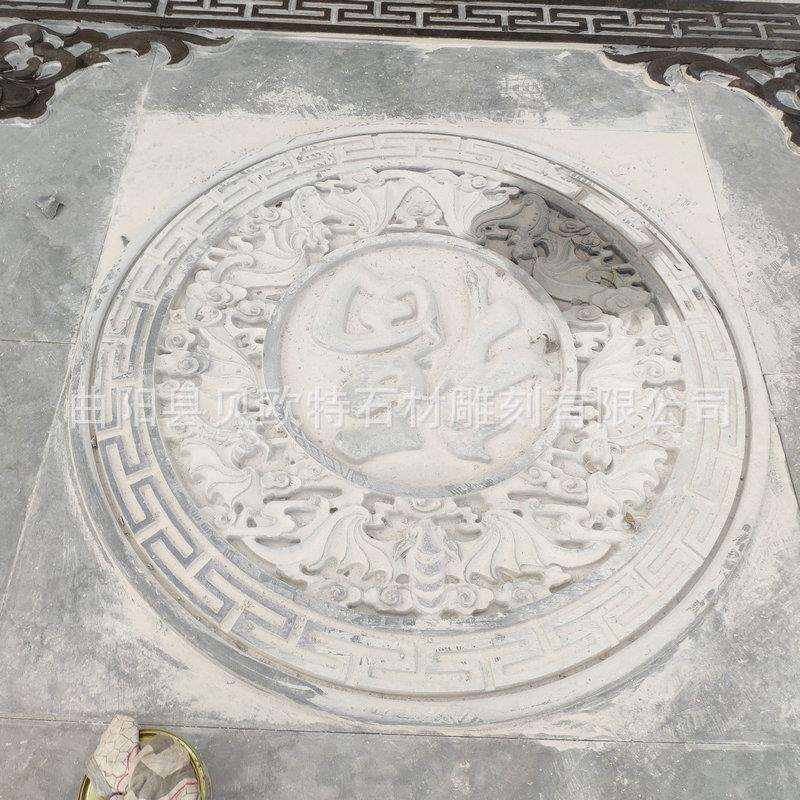 石雕浮雕窗花古建庭院石窗 大理石镂空雕刻仿古壁画挂件地雕