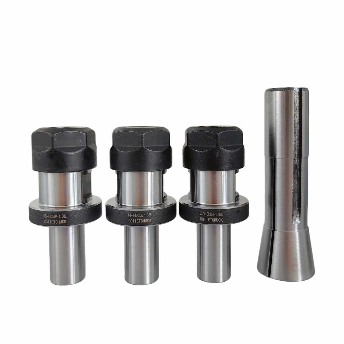 3pcs C3/4-ER20A-1.38L 延长杆+ 1pcs R8筒夹3/4孔径-M12后拉螺纹