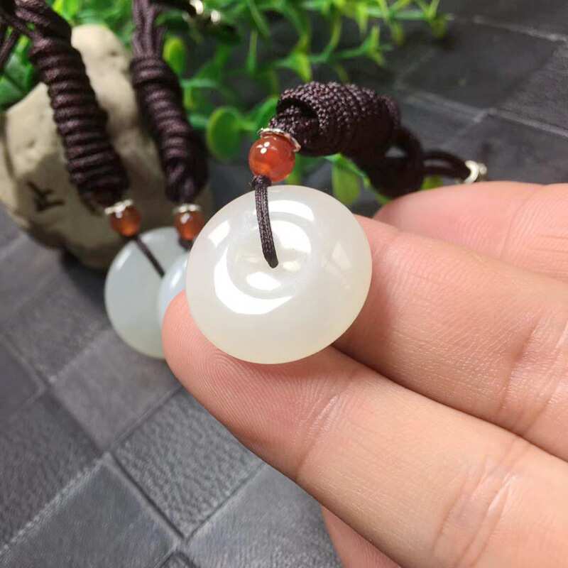 批发 和田玉 白玉平安扣吊坠挂件 男女款