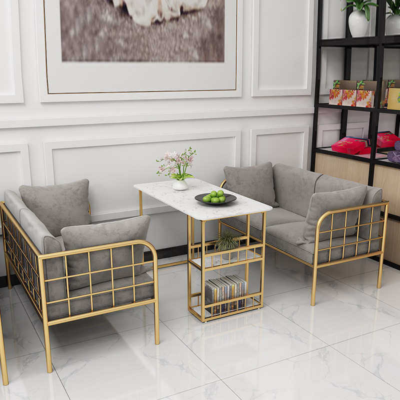 餐桌卡座组合餐厅红布艺沙发椅北欧甜品店咖啡厅网茶店奶沙发