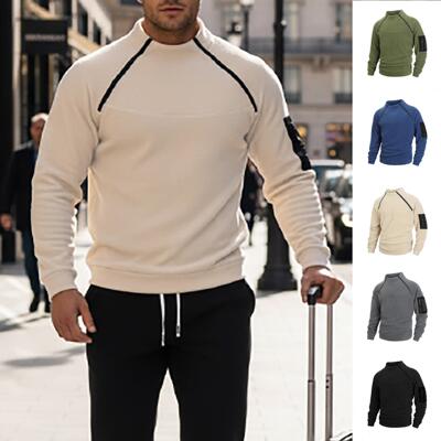 Stand up collar long sleeved pullover coral fleece jacket