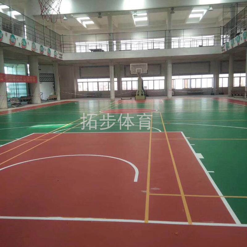 室内篮球场地板材料篮球运动场地塑料地板pvc橡胶地板