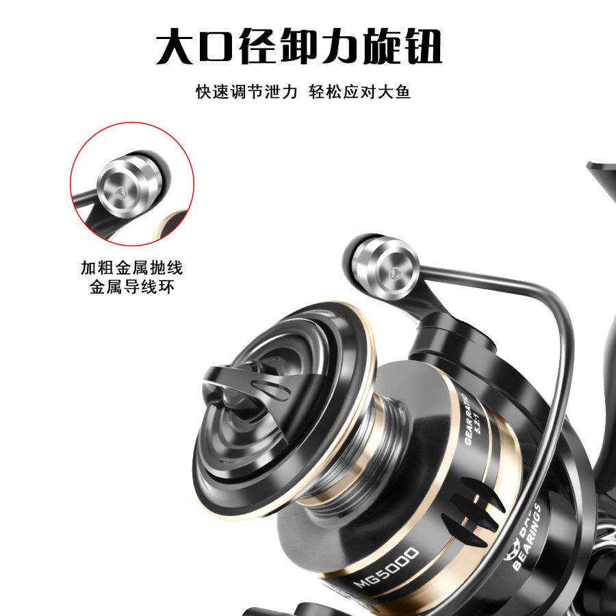 新款直销惠钓爆款纺车轮全金属远投鱼海竿轮路亚抛竿矶钓路滑大鱼