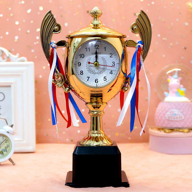 地球仪时钟摆件客厅欧式简约现代座钟复古时尚个性创意学生闹钟