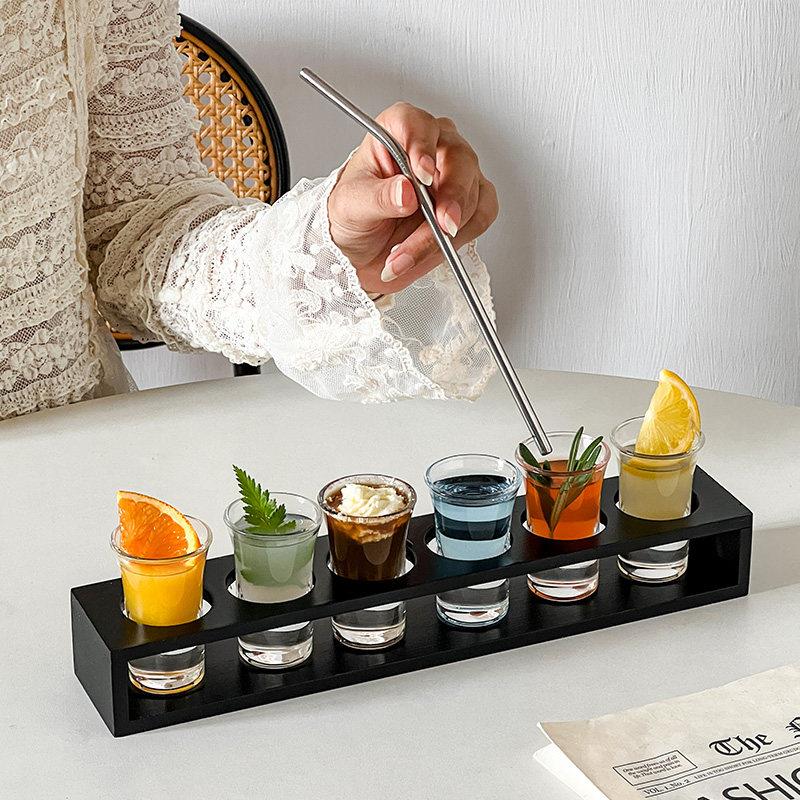 酒杯鸡尾酒杯子弹杯白吞杯烈一口杯b52鸡尾架shot杯套装酒吧