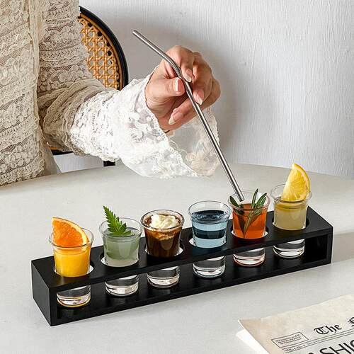 酒杯鸡尾酒杯子弹杯白吞杯烈一口杯b52鸡尾架shot杯套装酒吧