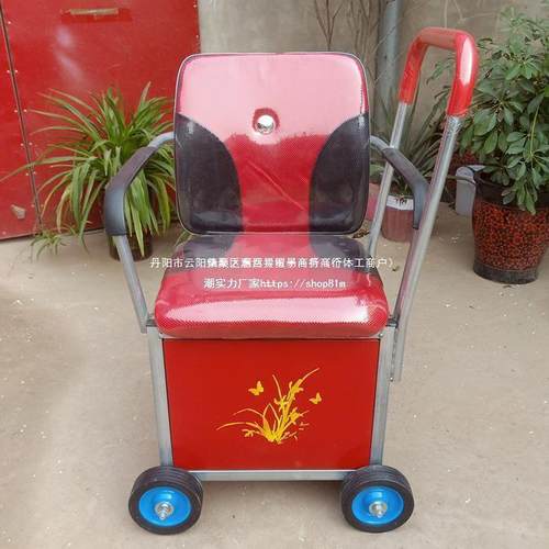 老年手推车家用代步可坐推座椅老人买菜轻便手动助步带坐便器座椅