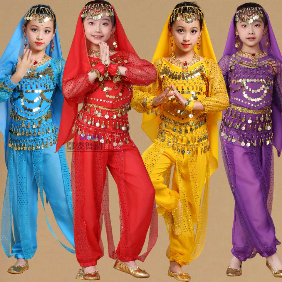 西游记玉兔精服装角色扮演女妖精印度舞成人儿童演出服装天竺少女