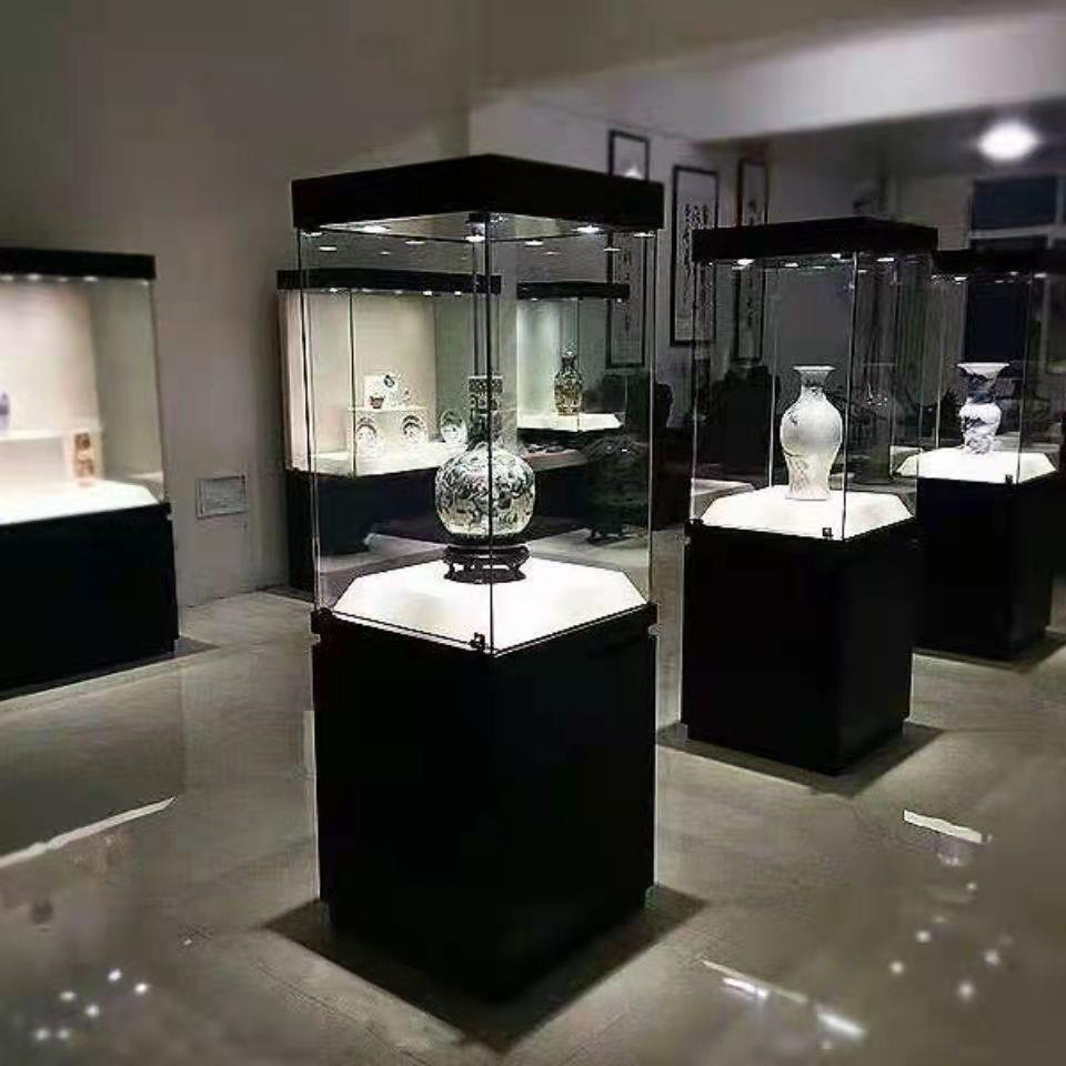 玻璃柜珠宝玉器烤漆柜台产品样品纪念博物馆文物陈列柜展示柜制